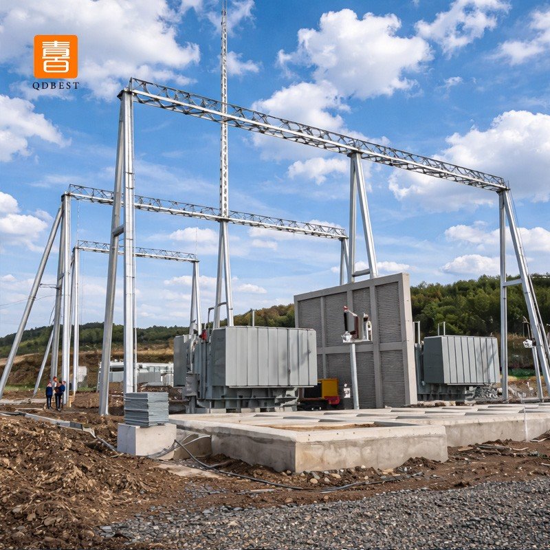 Galvanized Substation Steel Structures supplier